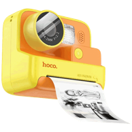 HOCO Dječja kamera sa printerom, 2" IPS LCD, 720p, microSD, žuta